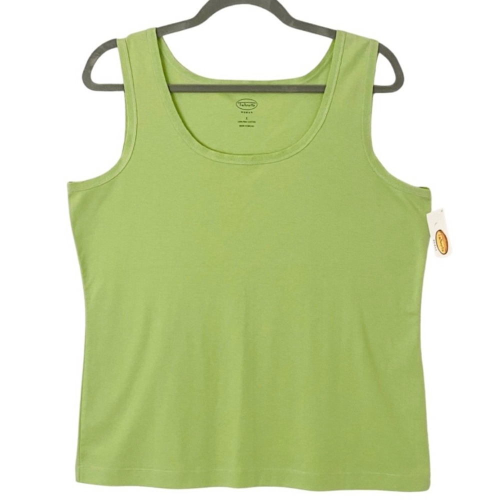 NWT Talbots Pima Cotton Classic Tank Top- Green (size X)